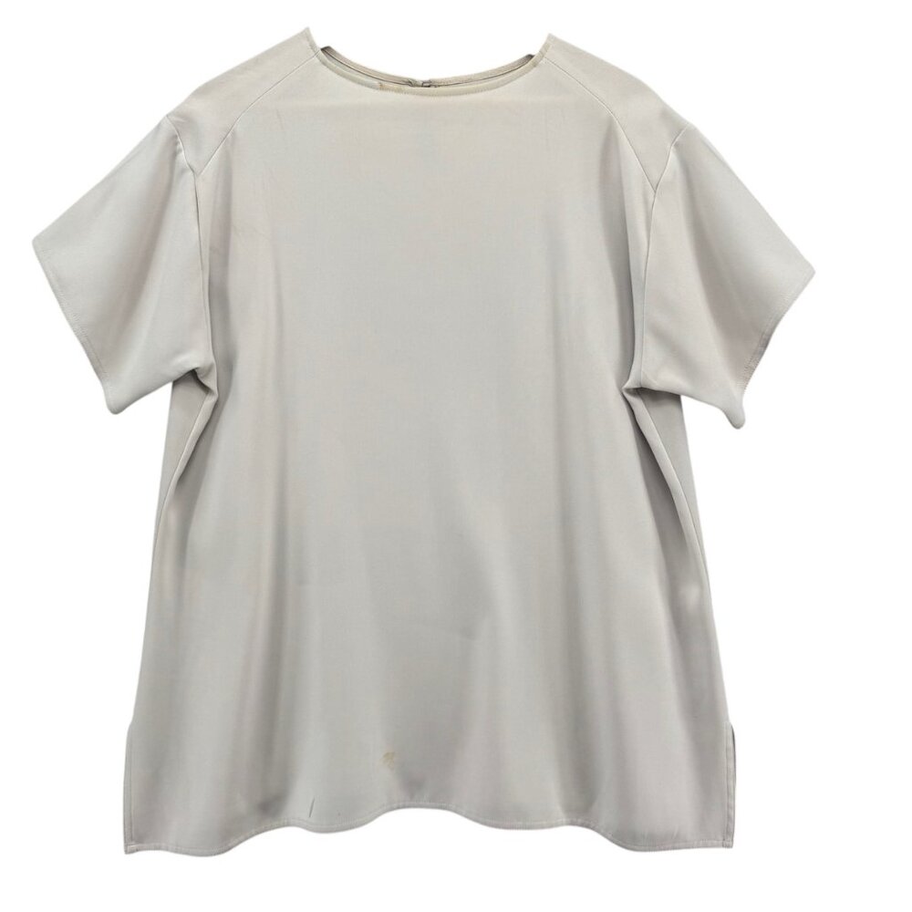 RTW Charleston Blouse Womens Beige Short Sleeve Flowy Relaxed Size XXL